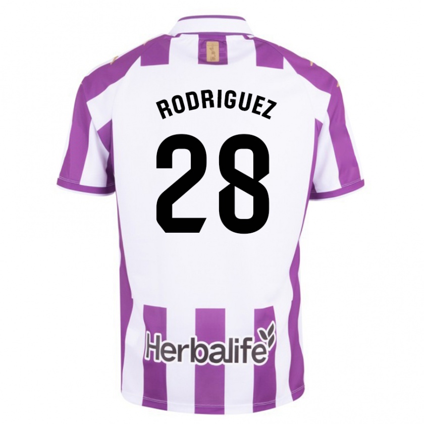 Kandiny Enfant Maillot Yago Rodríguez #28 Violet Tenues Domicile 2023/24 T-Shirt