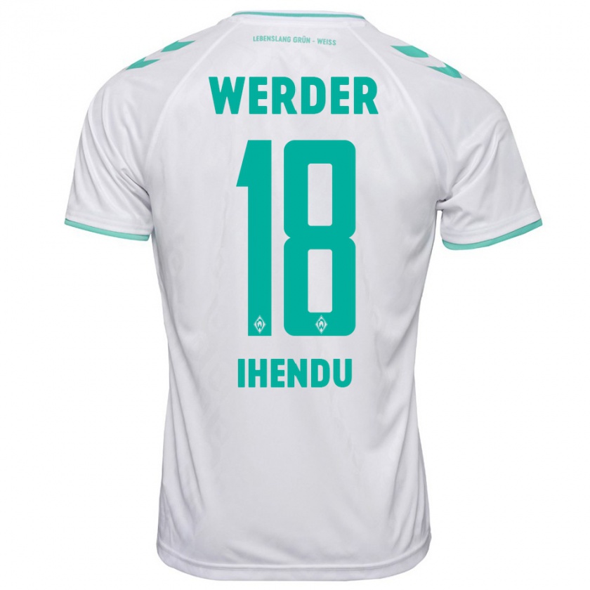 Kandiny Enfant Maillot Daniel Ihendu #18 Blanc Tenues Extérieur 2023/24 T-Shirt