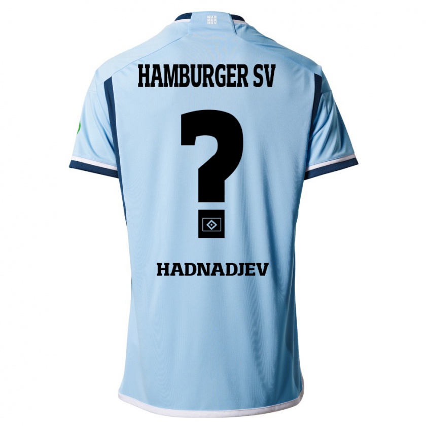 Kandiny Enfant Maillot Marko Hadnadjev #0 Bleu Tenues Extérieur 2023/24 T-Shirt