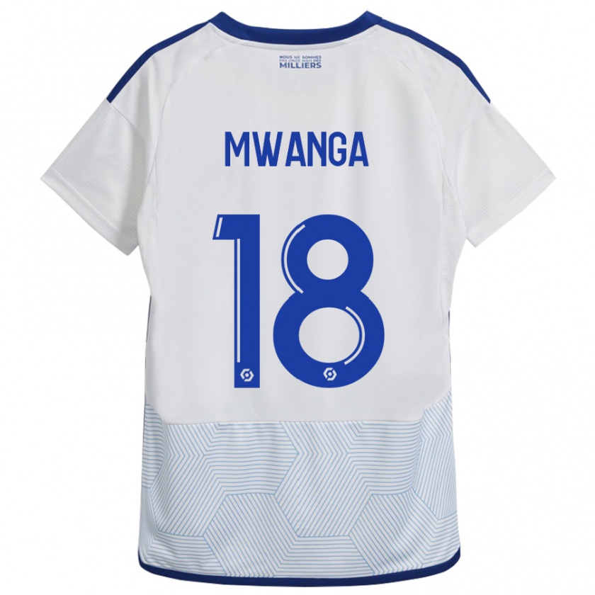 Kandiny Enfant Maillot Junior Mwanga #18 Blanc Tenues Extérieur 2023/24 T-Shirt