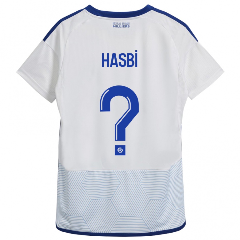 Kandiny Enfant Maillot Walid Hasbi #0 Blanc Tenues Extérieur 2023/24 T-Shirt