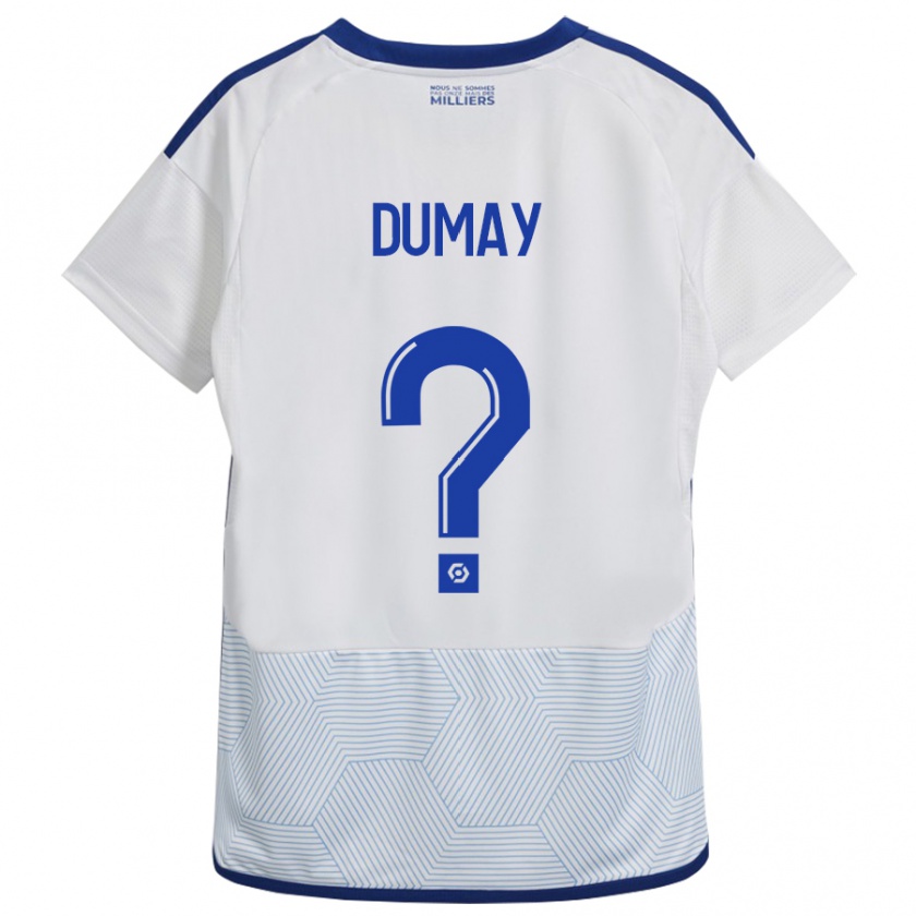 Kandiny Enfant Maillot Yoann Dumay #0 Blanc Tenues Extérieur 2023/24 T-Shirt