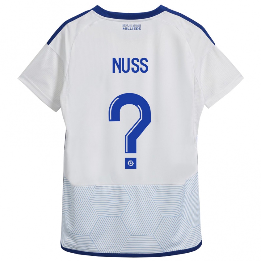 Kandiny Enfant Maillot Antoine Nuss #0 Blanc Tenues Extérieur 2023/24 T-Shirt