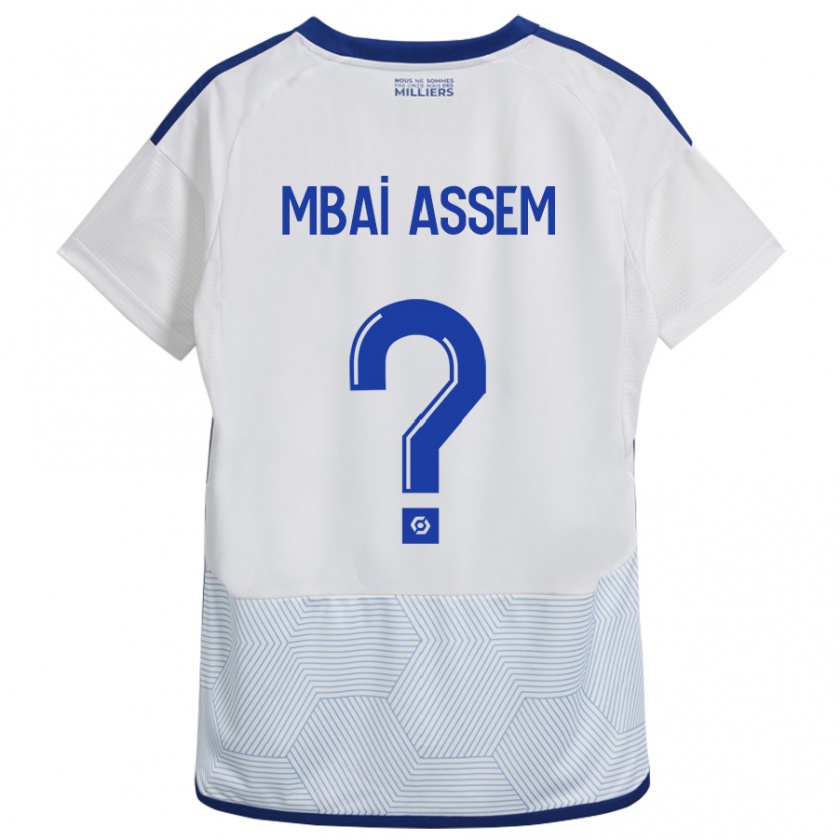 Kandiny Enfant Maillot Chris Mbaï-Assem #0 Blanc Tenues Extérieur 2023/24 T-Shirt