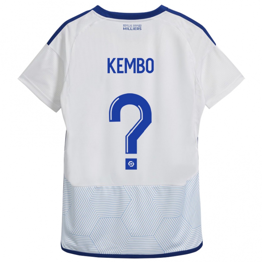 Kandiny Enfant Maillot Driss Kembo #0 Blanc Tenues Extérieur 2023/24 T-Shirt