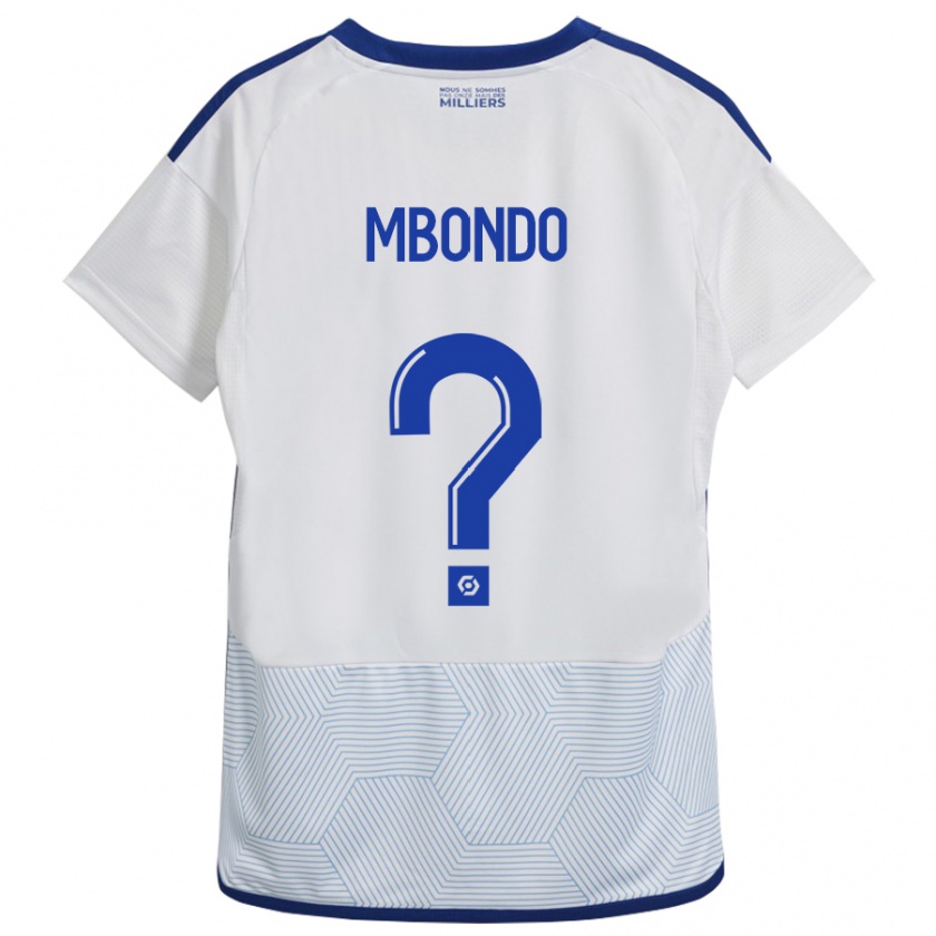 Kandiny Enfant Maillot Fredy André Mbondo #0 Blanc Tenues Extérieur 2023/24 T-Shirt