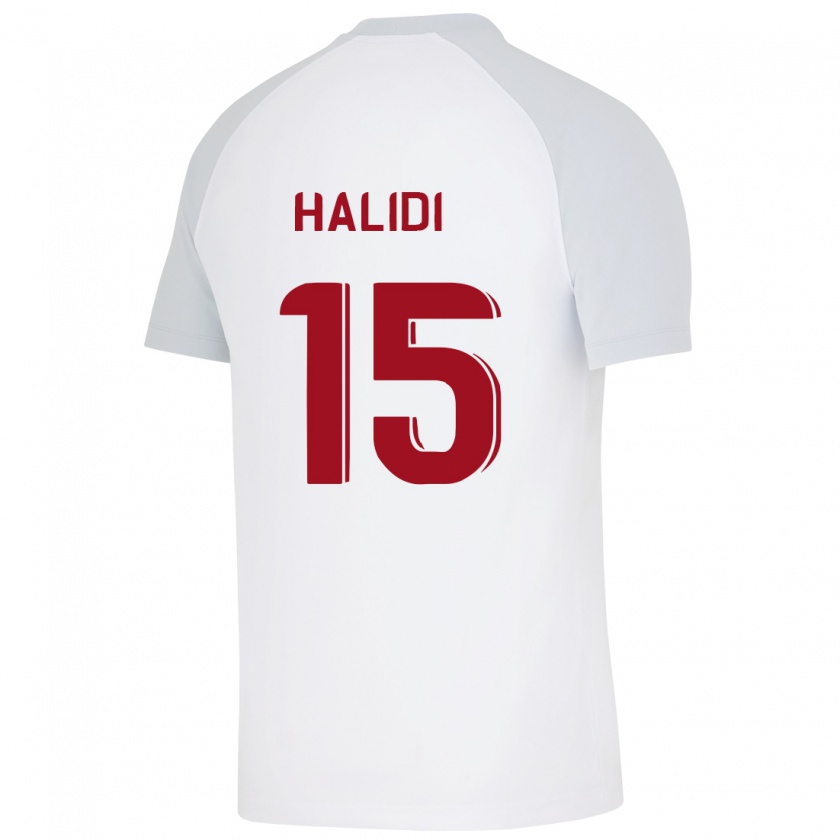 Kandiny Enfant Maillot Isa Halidi #15 Blanc Tenues Extérieur 2023/24 T-Shirt