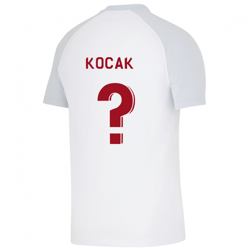 Kandiny Enfant Maillot Furkan Koçak #0 Blanc Tenues Extérieur 2023/24 T-Shirt