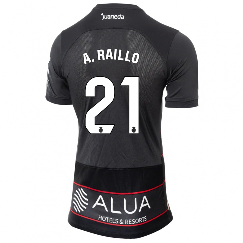 Kandiny Enfant Maillot Antonio Raíllo #21 Noir Tenues Extérieur 2023/24 T-Shirt