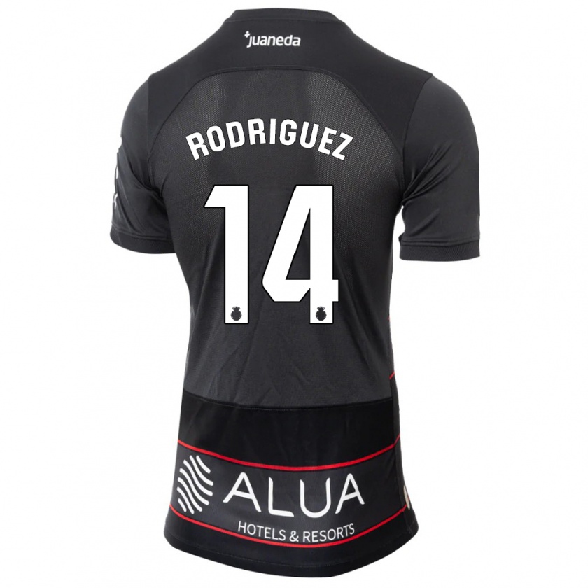 Kandiny Enfant Maillot Diego Rodríguez #14 Noir Tenues Extérieur 2023/24 T-Shirt