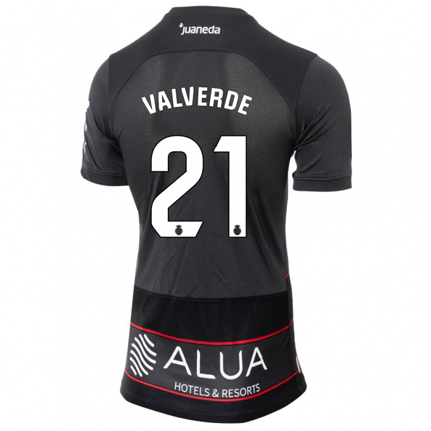 Kandiny Enfant Maillot David Valverde #21 Noir Tenues Extérieur 2023/24 T-Shirt