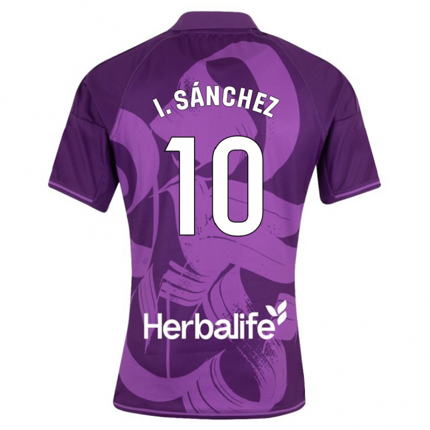 Kandiny Enfant Maillot Iván Sánchez #10 Violet Tenues Extérieur 2023/24 T-Shirt