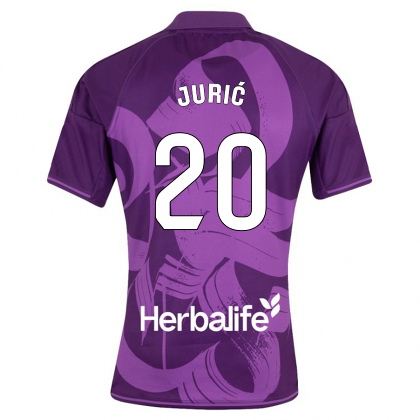 Kandiny Enfant Maillot Stanko Juric #20 Violet Tenues Extérieur 2023/24 T-Shirt