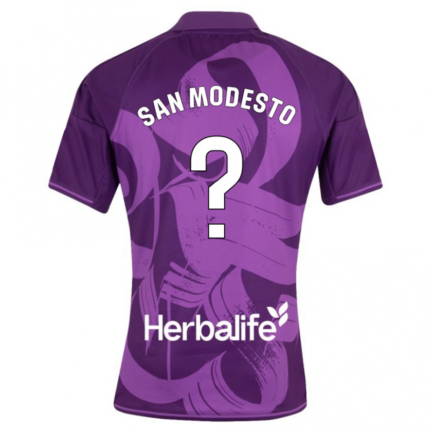 Kandiny Enfant Maillot Hugo San Modesto #0 Violet Tenues Extérieur 2023/24 T-Shirt