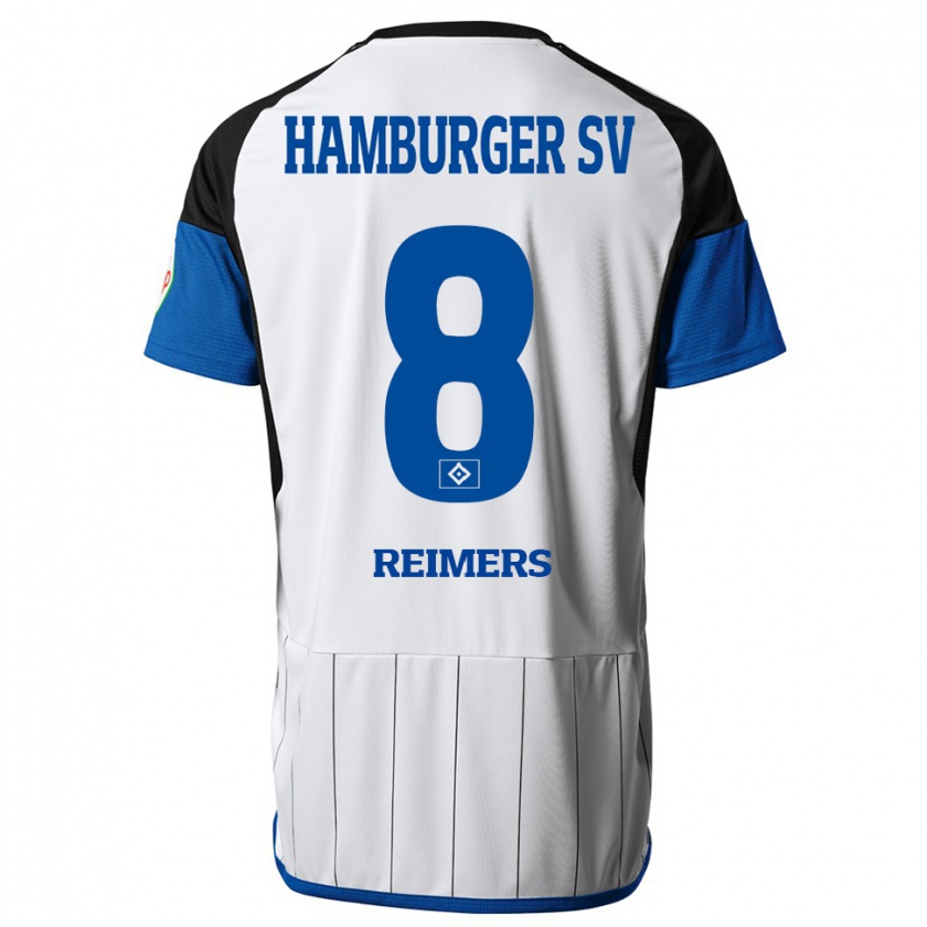 Kandiny Homme Maillot Moritz Reimers #8 Blanc Tenues Domicile 2023/24 T-Shirt