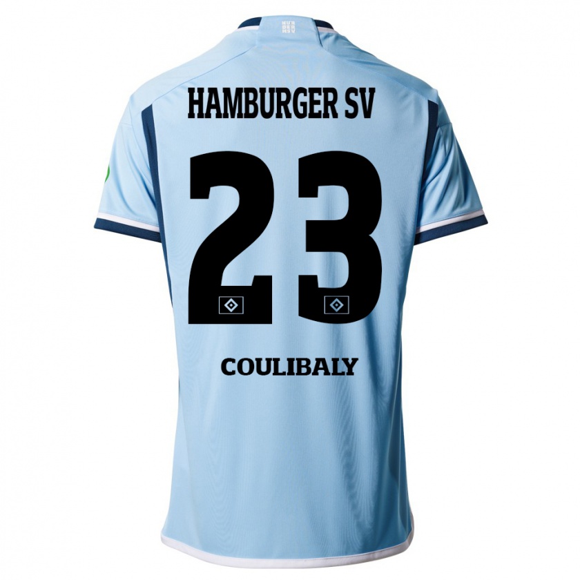 Kandiny Homme Maillot Karim Coulibaly #23 Bleu Tenues Extérieur 2023/24 T-Shirt