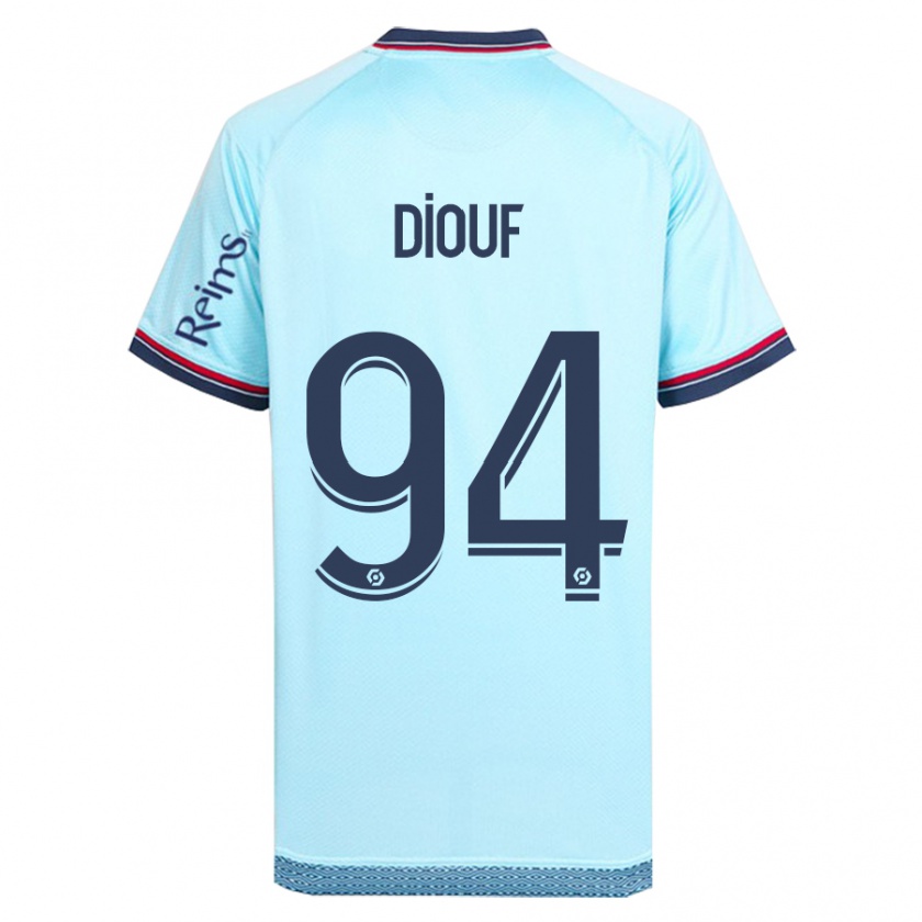 Kandiny Homme Maillot Yehvann Diouf #94 Bleu Ciel Tenues Extérieur 2023/24 T-Shirt