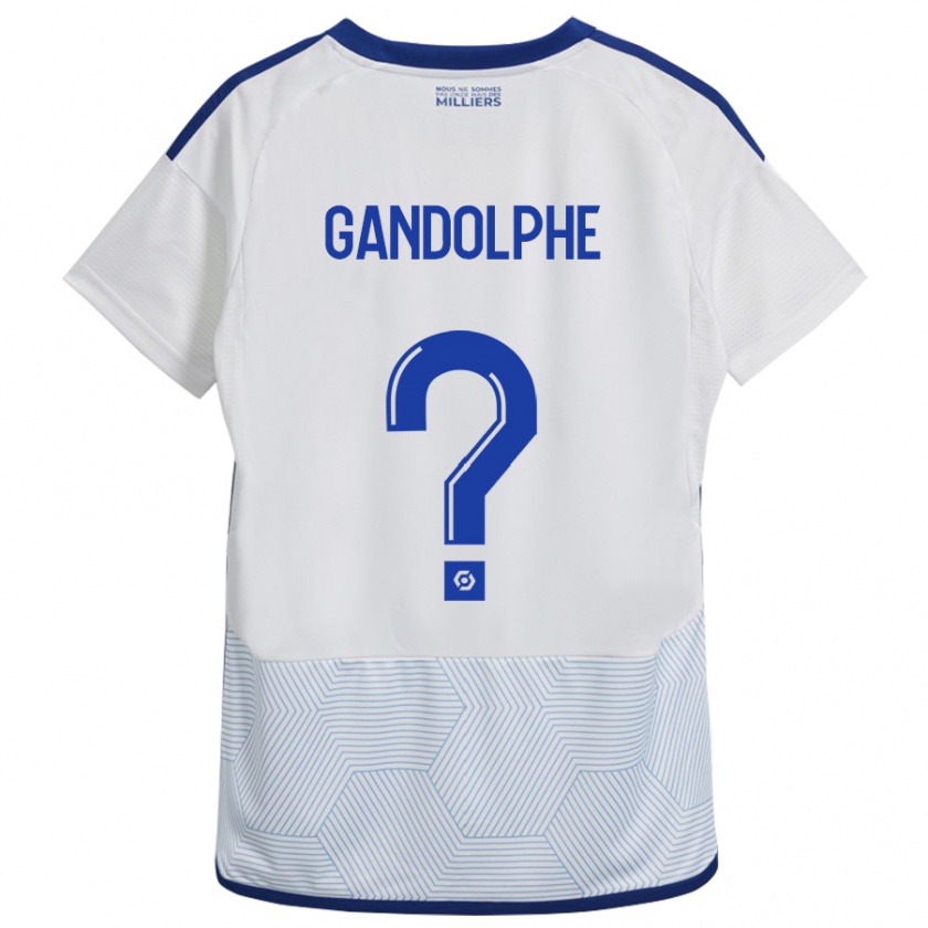 Kandiny Homme Maillot Adrien Gandolphe #0 Blanc Tenues Extérieur 2023/24 T-Shirt