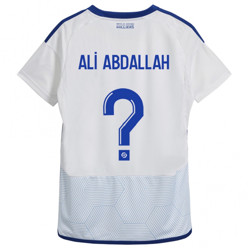 Kandiny Homme Maillot Aboubacar Ali Abdallah #0 Blanc Tenues Extérieur 2023/24 T-Shirt