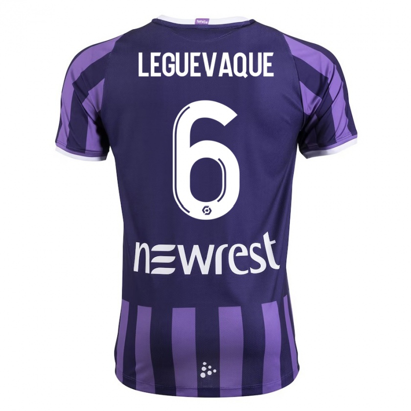 Kandiny Homme Maillot Laurie Leguevaque #6 Violet Tenues Extérieur 2023/24 T-Shirt