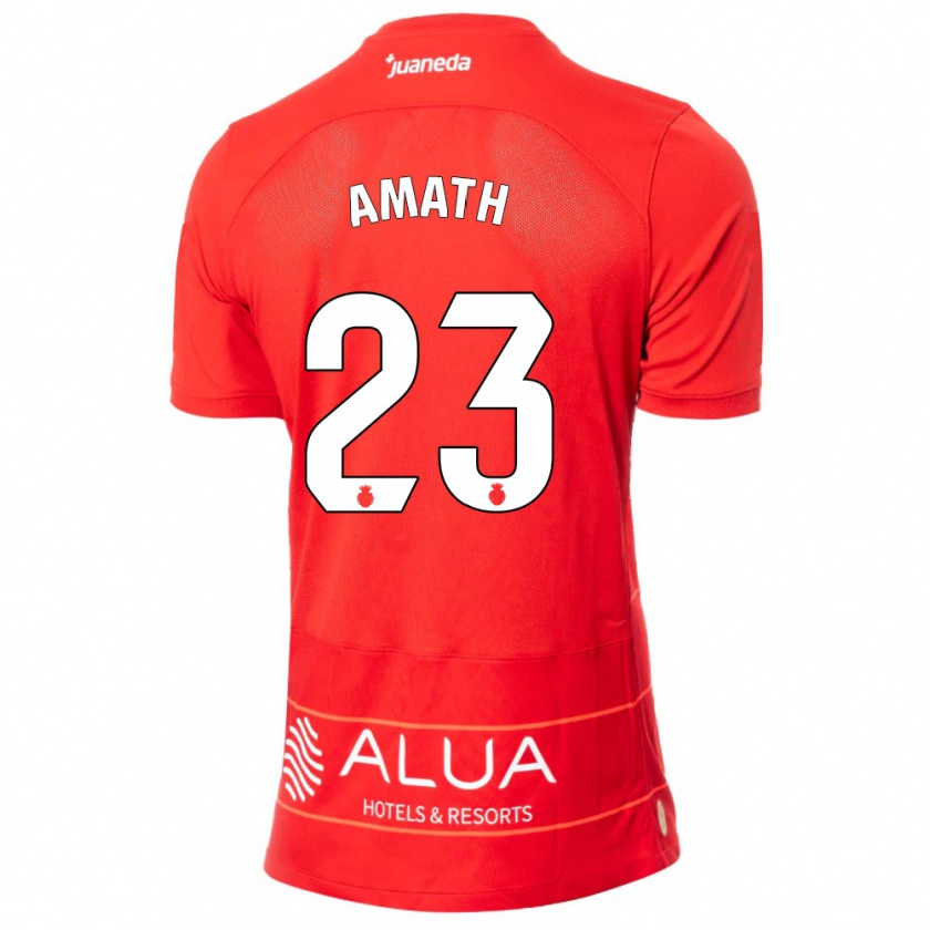 Kandiny Femme Maillot Amath Ndiaye #23 Rouge Tenues Domicile 2023/24 T-Shirt