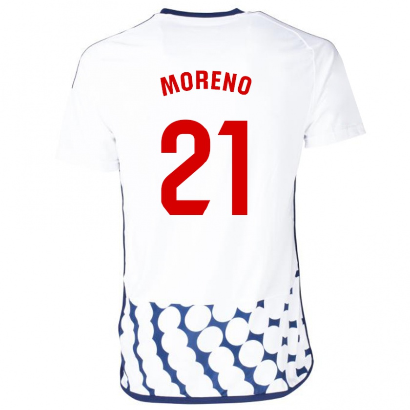 Kandiny Femme Maillot Diego Moreno #21 Blanc Tenues Extérieur 2023/24 T-Shirt