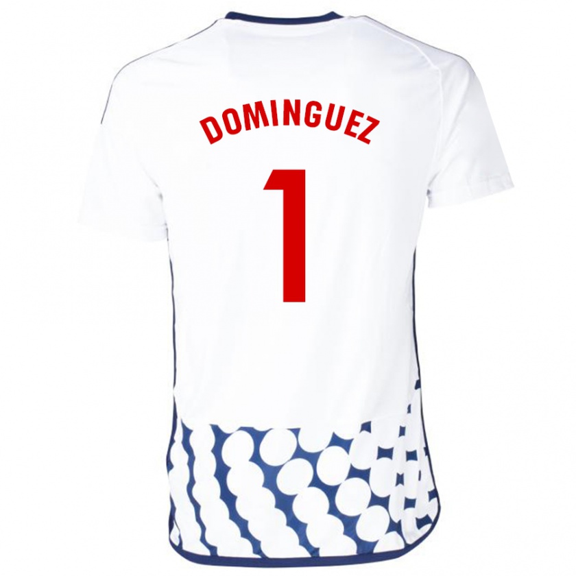 Kandiny Femme Maillot Iago Domínguez #1 Blanc Tenues Extérieur 2023/24 T-Shirt