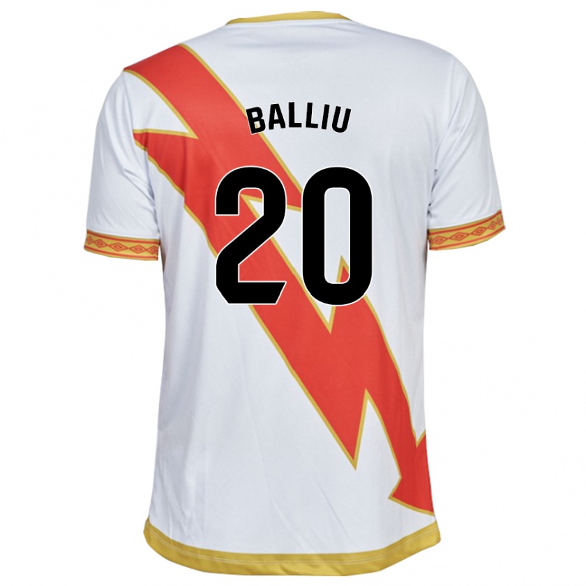 Kandiny Enfant Maillot Iván Balliu #20 Blanc Tenues Domicile 2023/24 T-Shirt