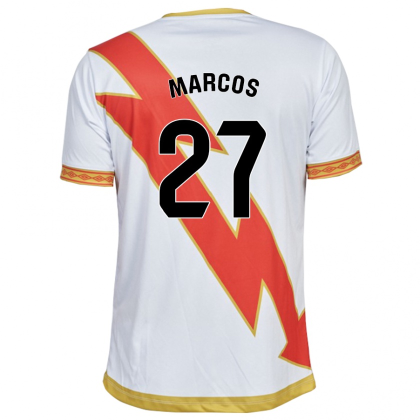 Kandiny Enfant Maillot Álvaro Marcos #27 Blanc Tenues Domicile 2023/24 T-Shirt