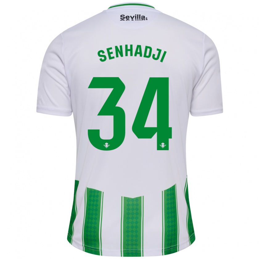 Kandiny Enfant Maillot Yanis Senhadji #34 Blanc Tenues Domicile 2023/24 T-Shirt