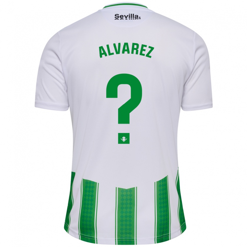 Kandiny Enfant Maillot Marco Álvarez #0 Blanc Tenues Domicile 2023/24 T-Shirt