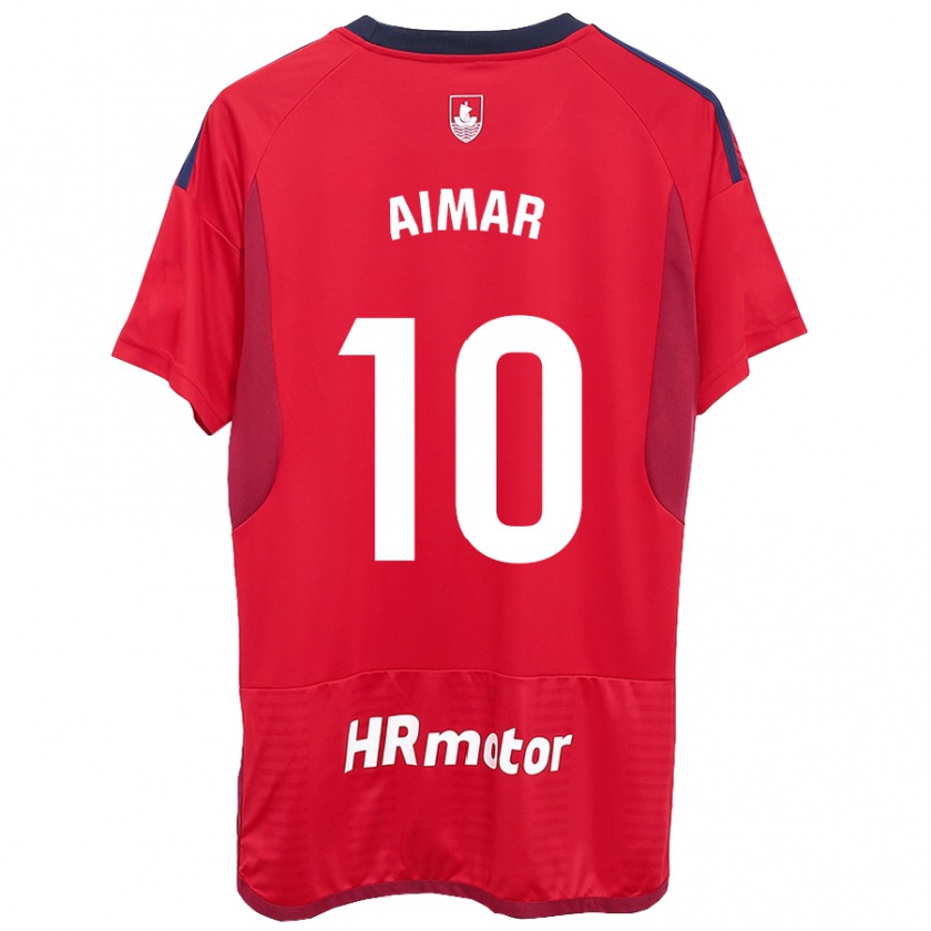 Kandiny Enfant Maillot Aimar Oroz #10 Rouge Tenues Domicile 2023/24 T-Shirt