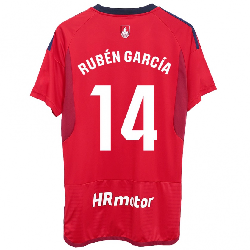 Kandiny Enfant Maillot Rubén García #14 Rouge Tenues Domicile 2023/24 T-Shirt