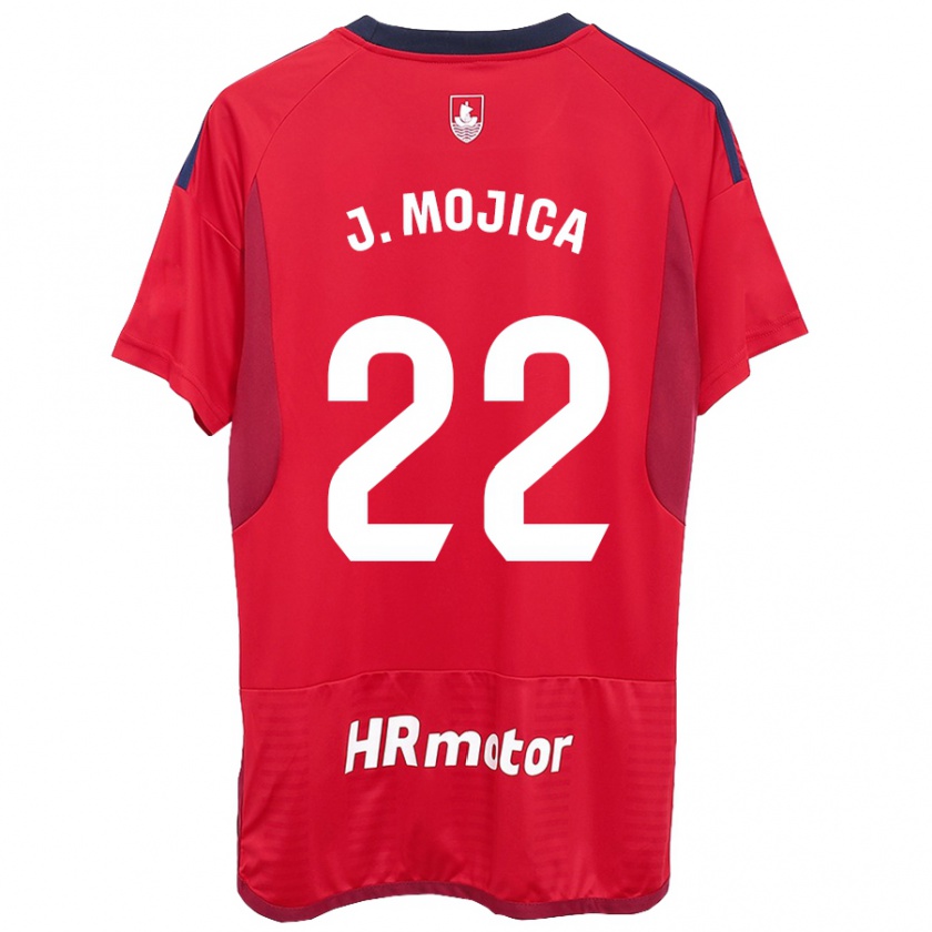 Kandiny Enfant Maillot Johan Mojica #22 Rouge Tenues Domicile 2023/24 T-Shirt