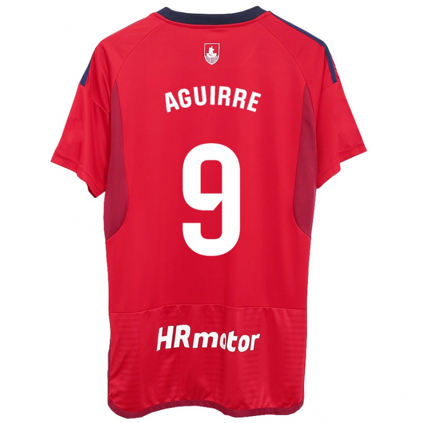 Kandiny Enfant Maillot Jorge Aguirre #9 Rouge Tenues Domicile 2023/24 T-Shirt