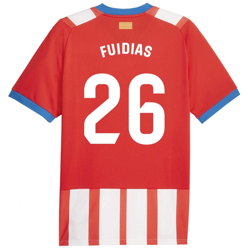 Kandiny Enfant Maillot Toni Fuidias #26 Rouge Blanc Tenues Domicile 2023/24 T-Shirt