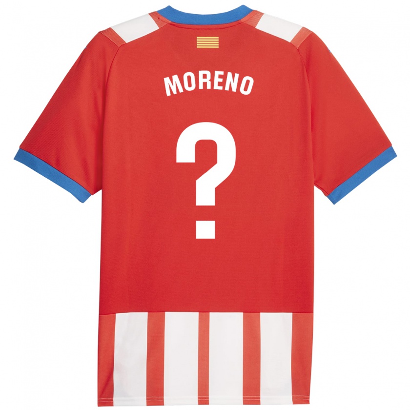 Kandiny Enfant Maillot Gerard Moreno #0 Rouge Blanc Tenues Domicile 2023/24 T-Shirt