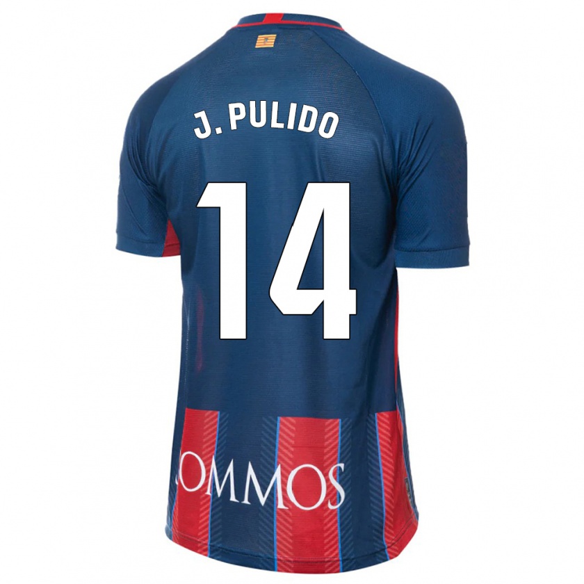 Kandiny Enfant Maillot Jorge Pulido #14 Marin Tenues Domicile 2023/24 T-Shirt