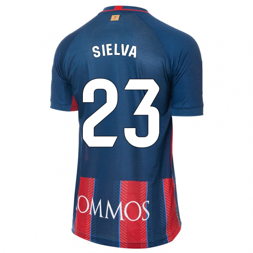 Kandiny Enfant Maillot Óscar Sielva #23 Marin Tenues Domicile 2023/24 T-Shirt