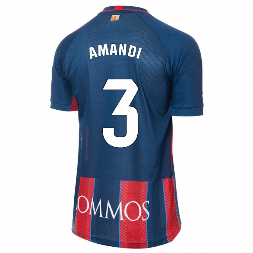 Kandiny Enfant Maillot Iván Amandi #3 Marin Tenues Domicile 2023/24 T-Shirt