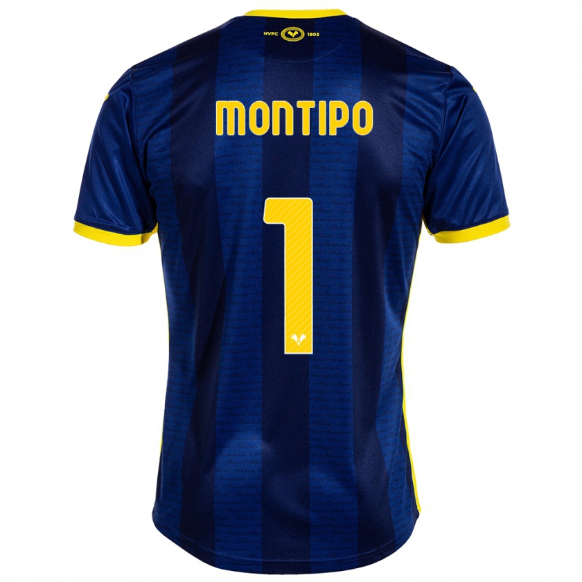 Kandiny Enfant Maillot Lorenzo Montipò #1 Marin Tenues Domicile 2023/24 T-Shirt