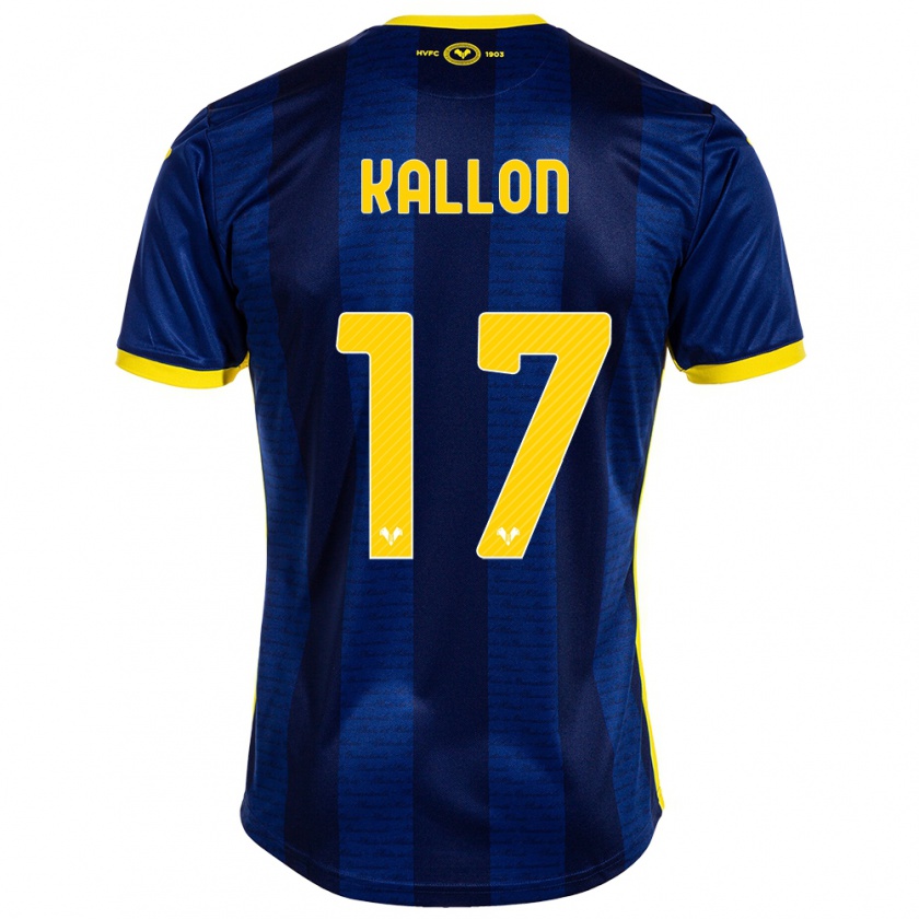 Kandiny Enfant Maillot Yayah Kallon #17 Marin Tenues Domicile 2023/24 T-Shirt