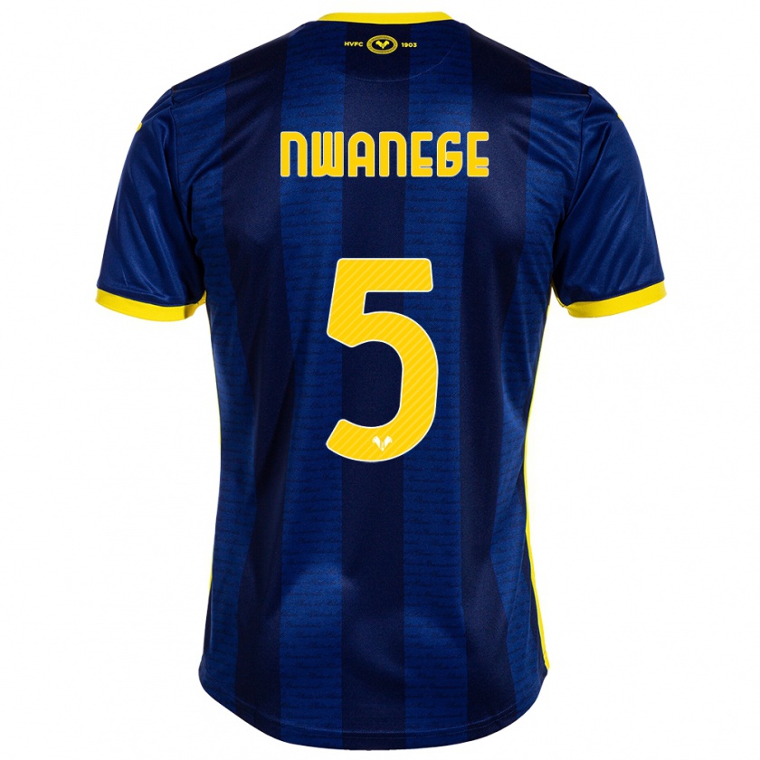 Kandiny Enfant Maillot Karlson Nwanege #5 Marin Tenues Domicile 2023/24 T-Shirt