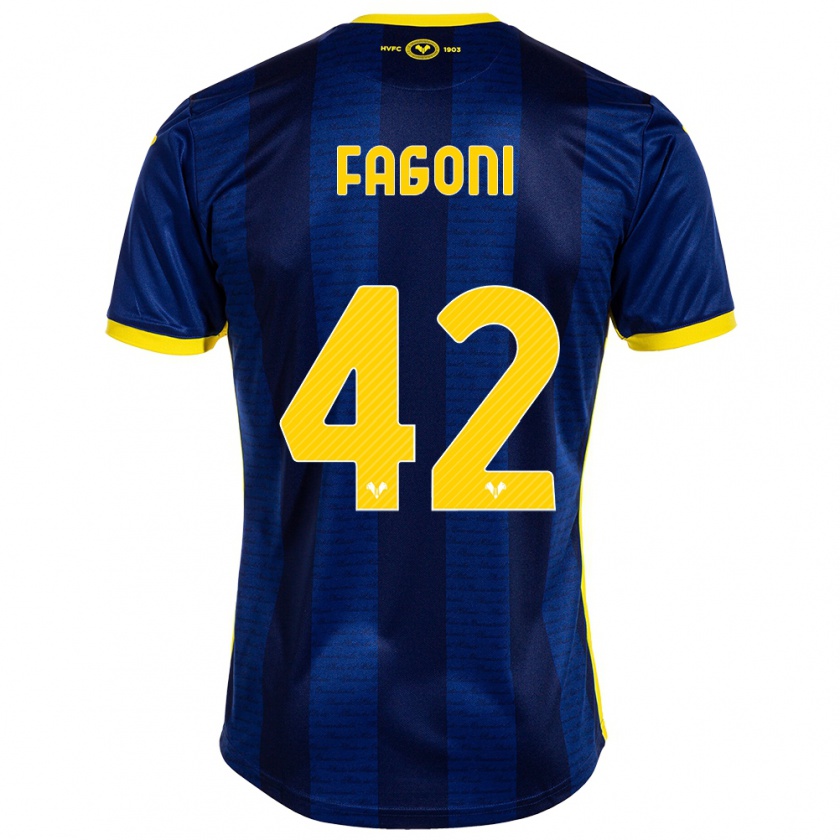 Kandiny Enfant Maillot Marco Fagoni #42 Marin Tenues Domicile 2023/24 T-Shirt