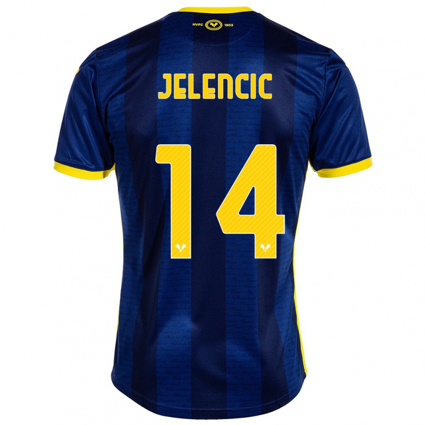 Kandiny Enfant Maillot Ana Jelencic #14 Marin Tenues Domicile 2023/24 T-Shirt