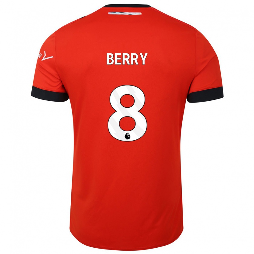 Kandiny Enfant Maillot Luke Berry #8 Rouge Tenues Domicile 2023/24 T-Shirt