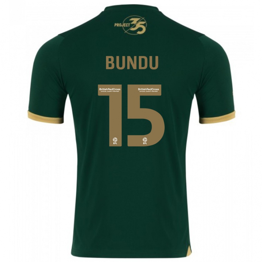 Kandiny Enfant Maillot Mustapha Bundu #15 Vert Tenues Domicile 2023/24 T-Shirt