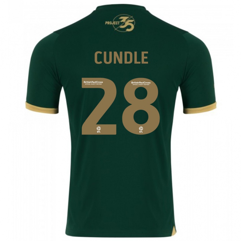 Kandiny Enfant Maillot Luke Cundle #28 Vert Tenues Domicile 2023/24 T-Shirt