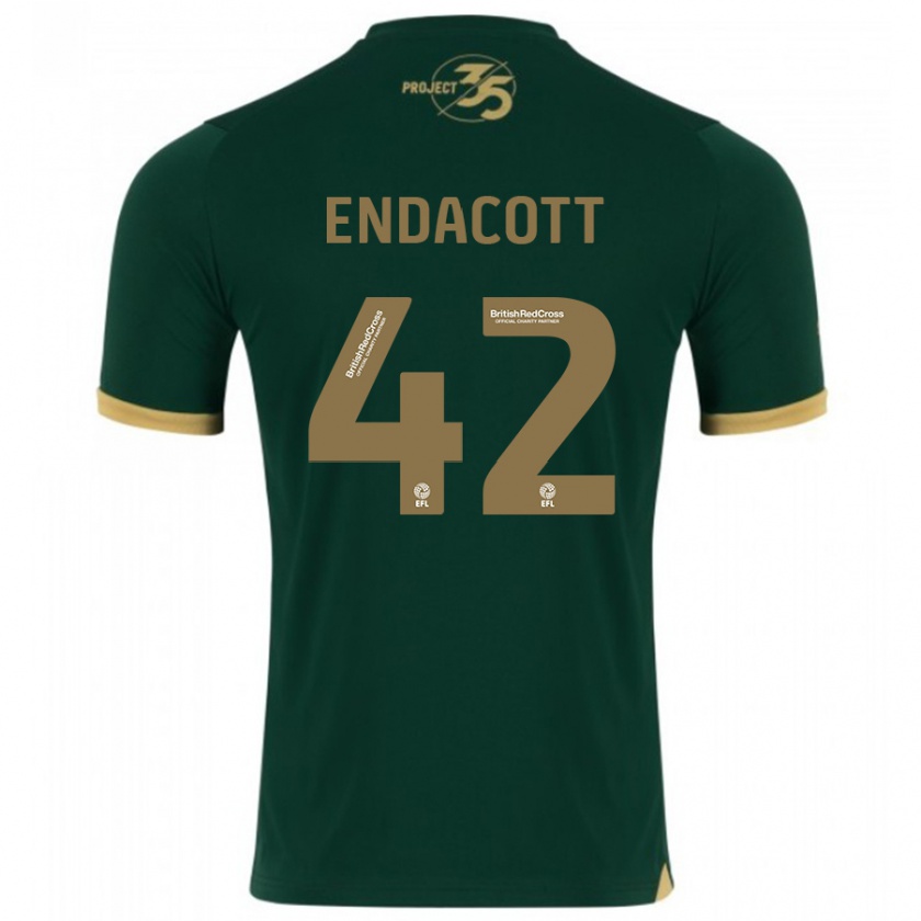 Kandiny Enfant Maillot Jack Endacott #42 Vert Tenues Domicile 2023/24 T-Shirt