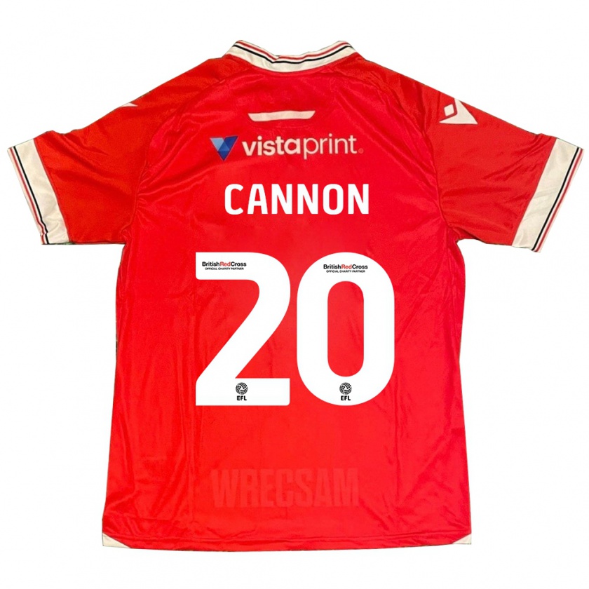 Kandiny Enfant Maillot Andy Cannon #20 Rouge Tenues Domicile 2023/24 T-Shirt